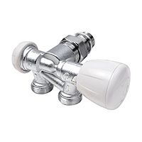 Микрометрический термостатический узел для двухтрубных систем 1/2”x18 - правый, подсоединение к радиатору справа, с отводом GIACOMINI R357B1 (R357BX062)