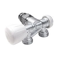 Микрометрический термостатический узел для двухтрубных систем 1/2”x18, подсоединение к радиатору слева, с отводом GIACOMINI R358M1 (R358MX062)