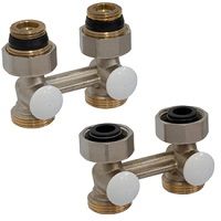 Узел нижнего подключения 1/2"M x 3/4"E прямой, для двухтрубных систем, компактный Giacomini (R387LX012)