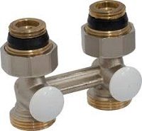 Узел нижнего подключения угловой для двухтрубных систем	1/2"M x 3/4"E GIACOMINI R388L (R388LX012)