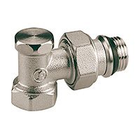 Клапан отсечной угловой 1/2” x 3/4” E, хромированный, отвод с герметичной прокладкой GIACOMINI R16TG (R16EX037)