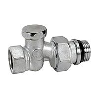 Клапан отсечной прямой 1/2” x 3/4”E, хромированный, отвод с герметичной прокладкой GIACOMINI R17TG (R17EX037)