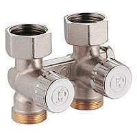 Узел нижнего подключения Giacomini 1/2"M x 3/4"E прямой, для одно- и двухтрубных систем (R383X012)