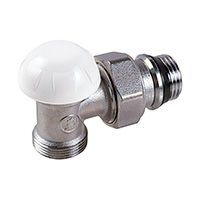 Клапан отсечной угловой 1/2” x 16, хромированный, отвод с герметичной прокладкой, подсоединение с наружной резьбой GIACOMINI R29TG (R29X033)