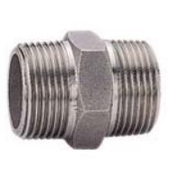 Ниппель Genebre 1/4" Pу20 нар./нар. резьба, нерж сталь (028002)