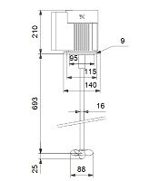 Электрическая мешалка Grundfos для резервуара на 100л PP G/X,690-88 (98164607)