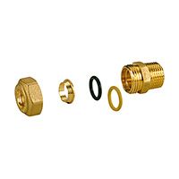 Фитинг прямой GIACOMINI с наружной резьбой 1"x28 (R180MY128)